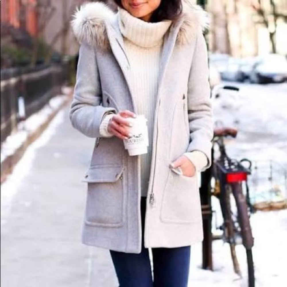 J. Crew Chateau Parka with Faux Fur Hood
